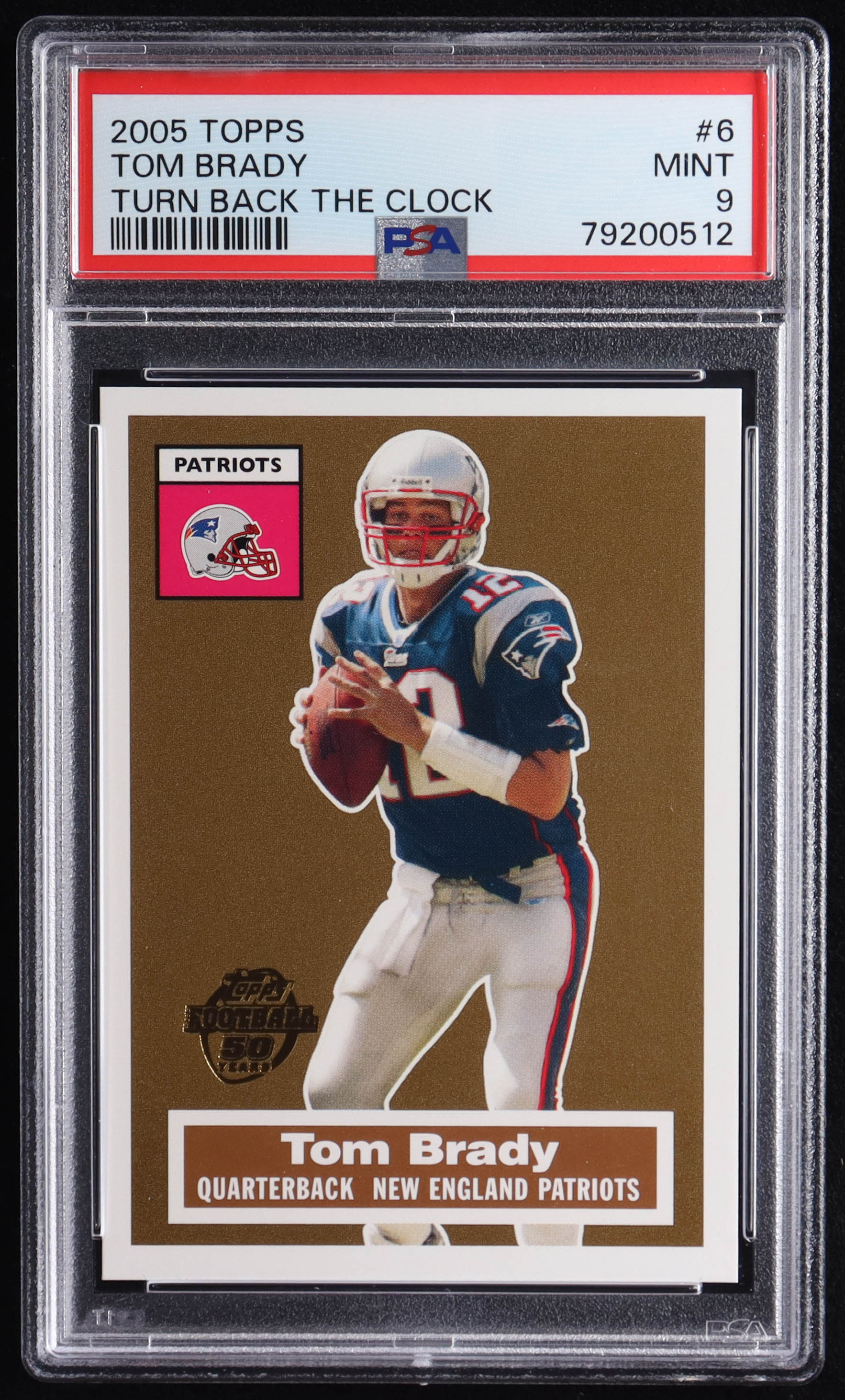 Tom Brady 2005 Topps Turn Back the Clock #6 (PSA 9) at PristineAuction.com Tom Brady 2005 Topps Turn Back the Clock #6 (PSA 9) at PristineAuction.com