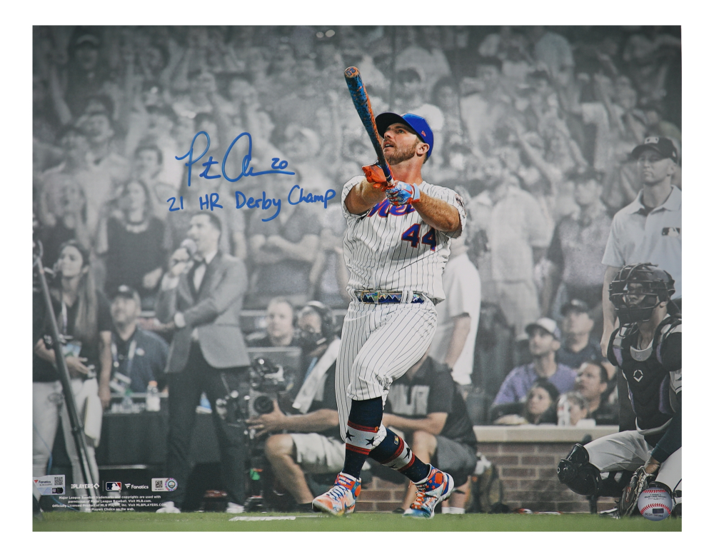Pete Alonso Signed Mets 16x20 Photo Inscribed "21 HR Derby Champ ...
