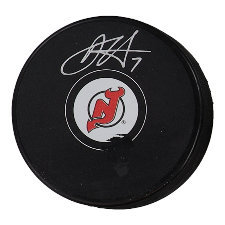 Dougie Hamilton Signed Devils Logo Hockey Puck (Fanatics) at PristineAuction.com Dougie Hamilton Signed Devils Logo Hockey Puck (Fanatics) at PristineAuction.com