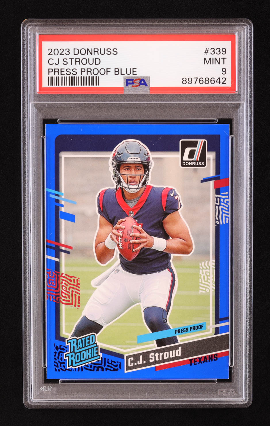 CJ Stroud 2023 Donruss Press Proof Blue #339 RR RC (PSA 9) at PristineAuction.com CJ Stroud 2023 Donruss Press Proof Blue #339 RR RC (PSA 9) at PristineAuction.com