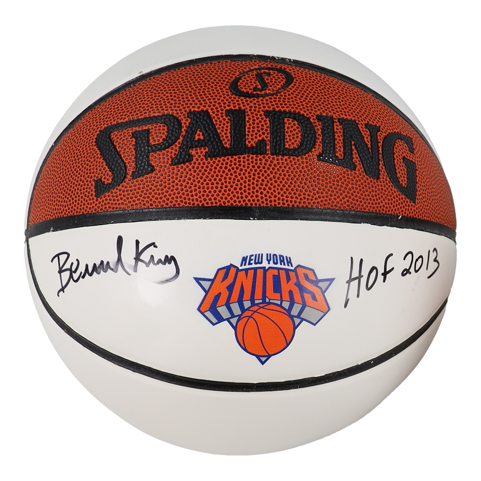 Bernard King Signed Knicks Logo NBA Basketball Inscribed \, image size:1600x1600