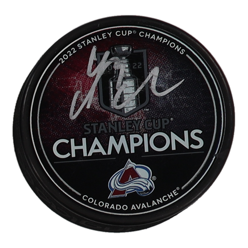 Valeri Nichushkin Signed 2022 Stanley Cup Champions Avalanche Logo Hockey Puck (Fanatics) at PristineAuction.com Valeri Nichushkin Signed 2022 Stanley Cup Champions Avalanche Logo Hockey Puck (Fanatics) at PristineAuction.com