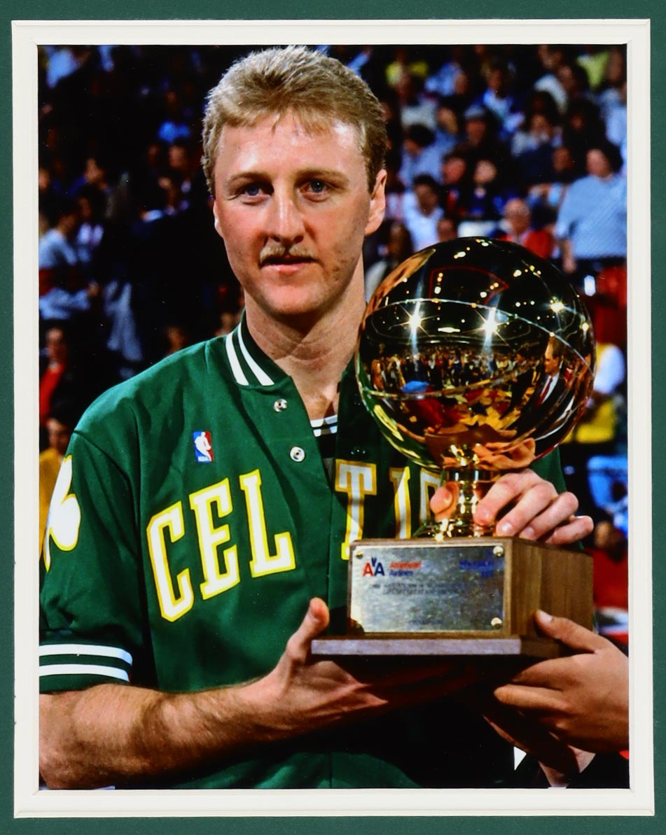 Larry Bird Signed Custom Framed Jersey Display (Bird) at PristineAuction.com Larry Bird Signed Custom Framed Jersey Display (Bird) at PristineAuction.com