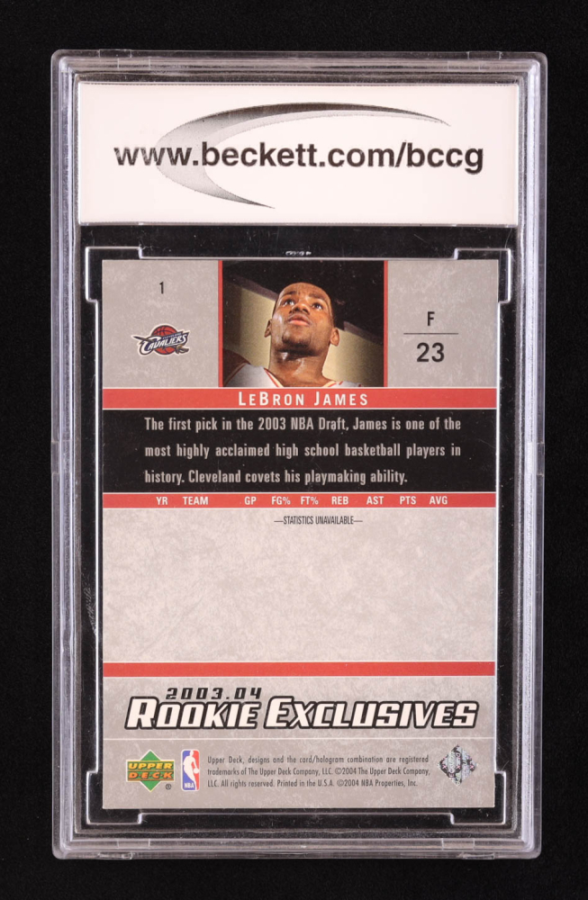 upper deck rookie exclusives lebron james