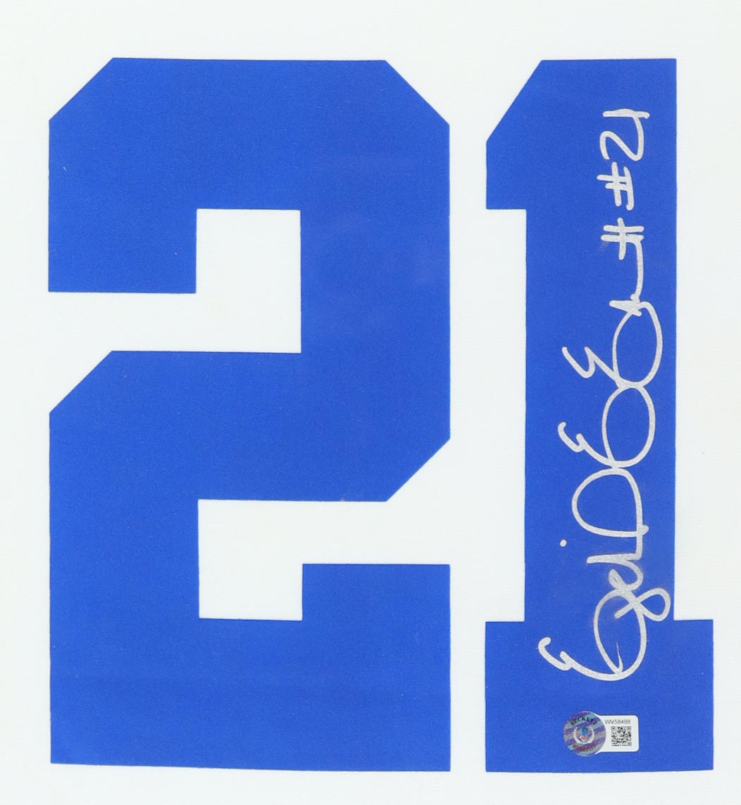 Ezekiel Elliott Signed Custom Framed Jersey Display (Beckett) at PristineAuction.com Ezekiel Elliott Signed Custom Framed Jersey Display (Beckett) at PristineAuction.com