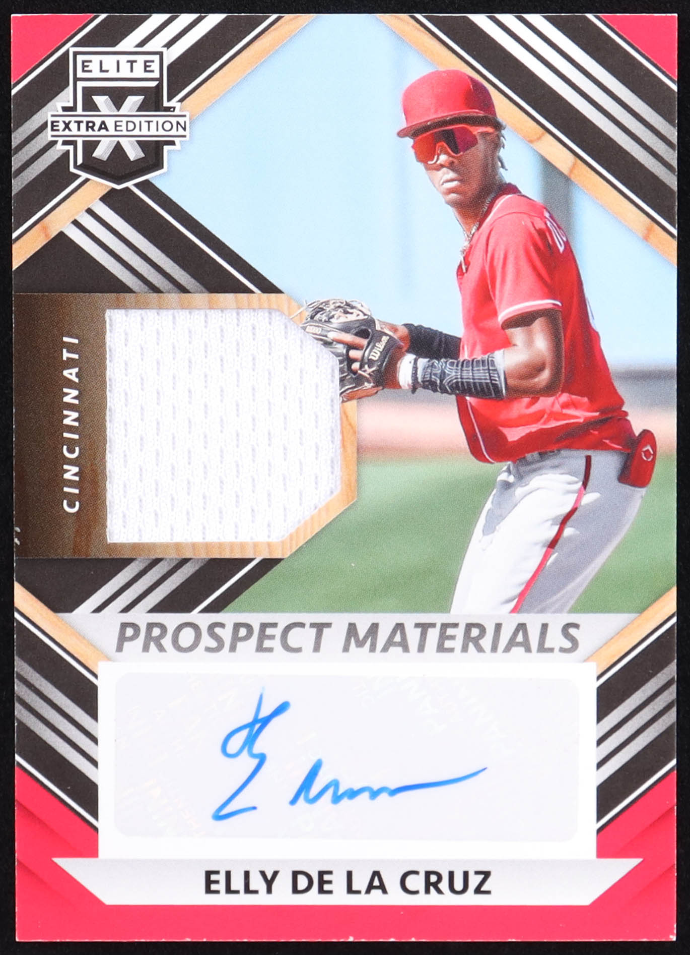 Elly De La Cruz 2022 Elite Extra Edition Prospect Materials Signatures #5 RC at PristineAuction.com Elly De La Cruz 2022 Elite Extra Edition Prospect Materials Signatures #5 RC at PristineAuction.com