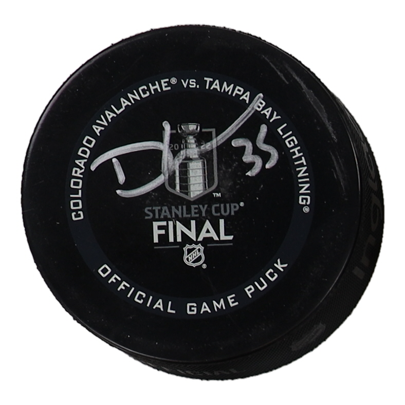 Darcy Kuemper Signed 2022 Stanley Cup Official Game Hockey Puck (Fanatics) at PristineAuction.com Darcy Kuemper Signed 2022 Stanley Cup Official Game Hockey Puck (Fanatics) at PristineAuction.com
