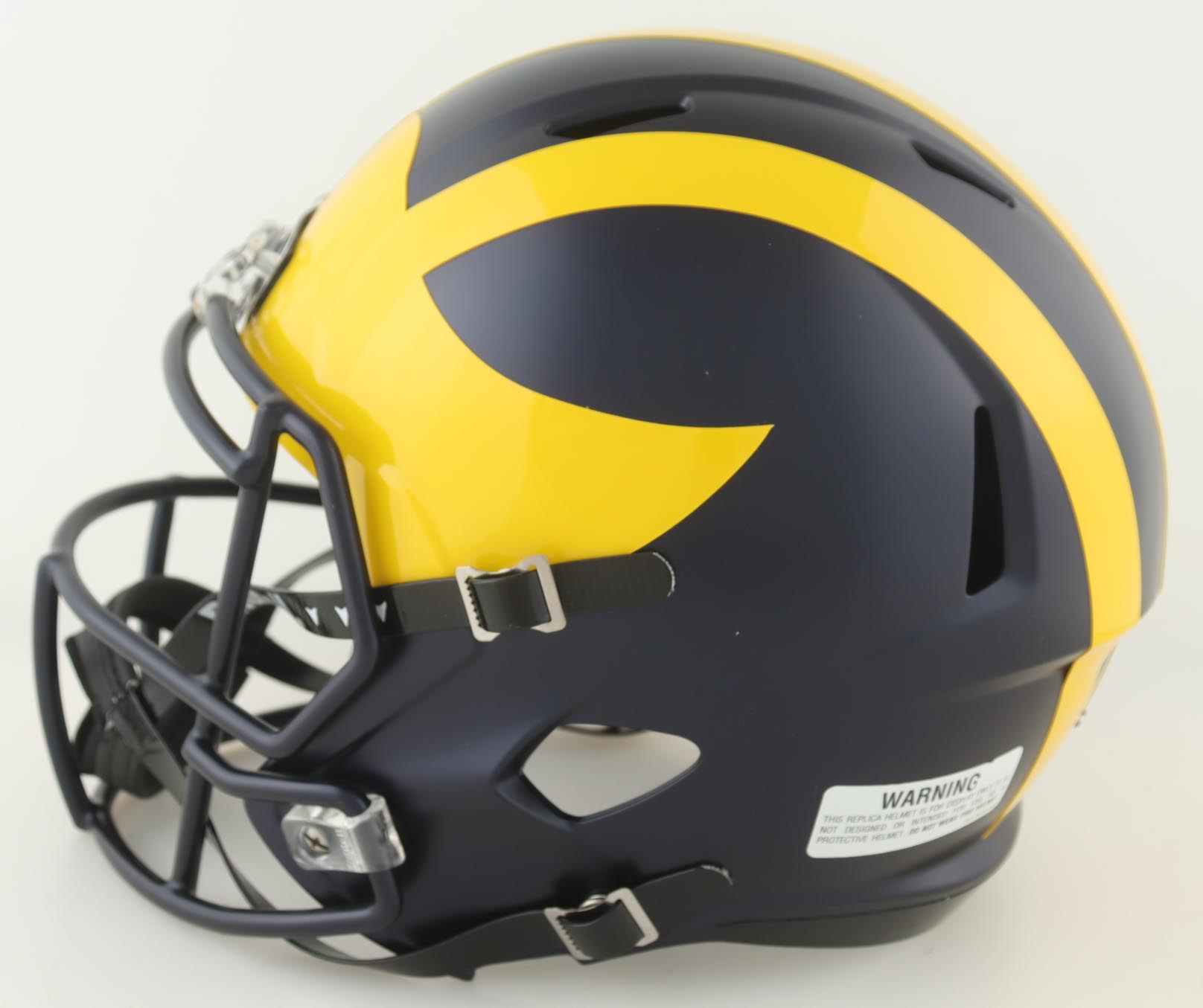 Blake Corum Signed Michigan Wolverines Full-Size Speed Helmet Inscribed "23 Champs" (Beckett) at PristineAuction.com Blake Corum Signed Michigan Wolverines Full-Size Speed Helmet Inscribed "23 Champs" (Beckett) at PristineAuction.com