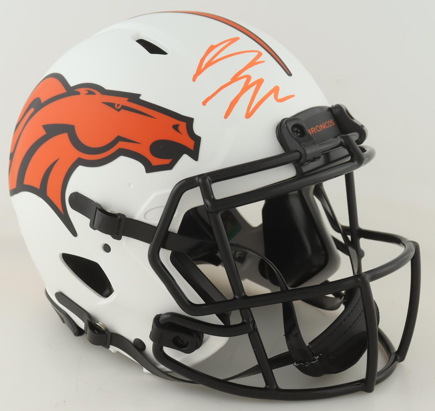 Bo Nix Signed Broncos Full-Size Authentic On-Field Lunar Eclipse Alternate Speed Helmet (Beckett) at PristineAuction.com Bo Nix Signed Broncos Full-Size Authentic On-Field Lunar Eclipse Alternate Speed Helmet (Beckett) at PristineAuction.com