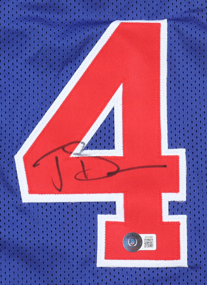 Joe Dumars Signed Jersey (Beckett) at PristineAuction.com Joe Dumars Signed Jersey (Beckett) at PristineAuction.com