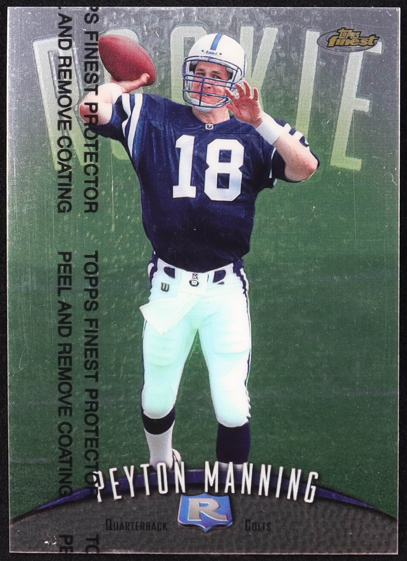 Peyton Manning 1998 Finest #121 RC with Coating at PristineAuction.com Peyton Manning 1998 Finest #121 RC with Coating at PristineAuction.com