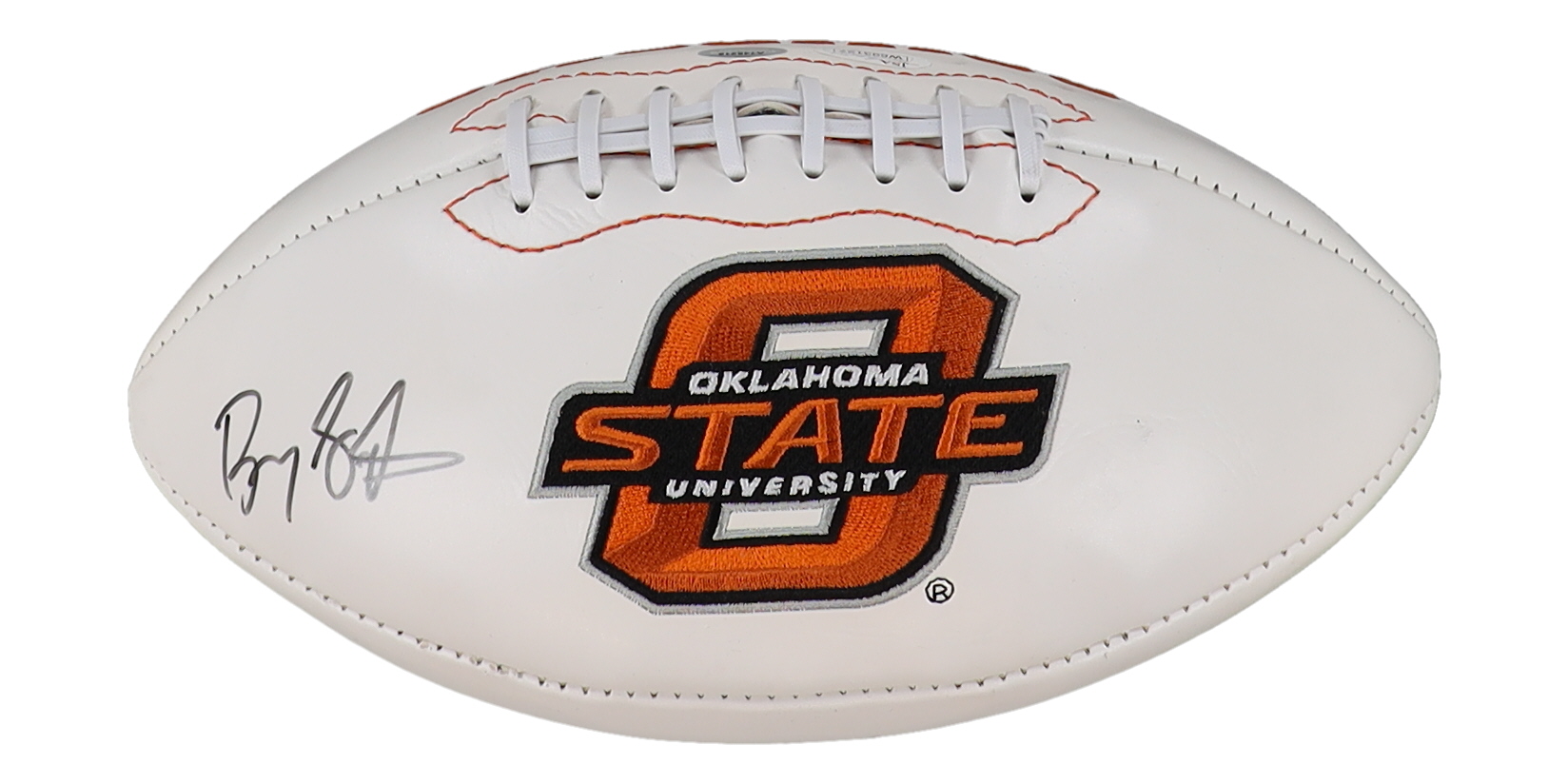 Barry Sanders Signed Oklahoma State Sooners Logo Football (JSA & Schwartz) at PristineAuction.com Barry Sanders Signed Oklahoma State Sooners Logo Football (JSA & Schwartz) at PristineAuction.com