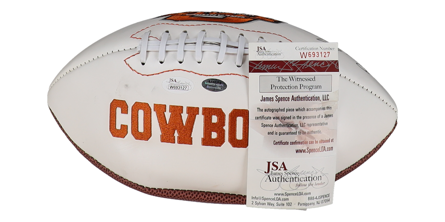 Barry Sanders Signed Oklahoma State Sooners Logo Football (JSA & Schwartz) at PristineAuction.com Barry Sanders Signed Oklahoma State Sooners Logo Football (JSA & Schwartz) at PristineAuction.com