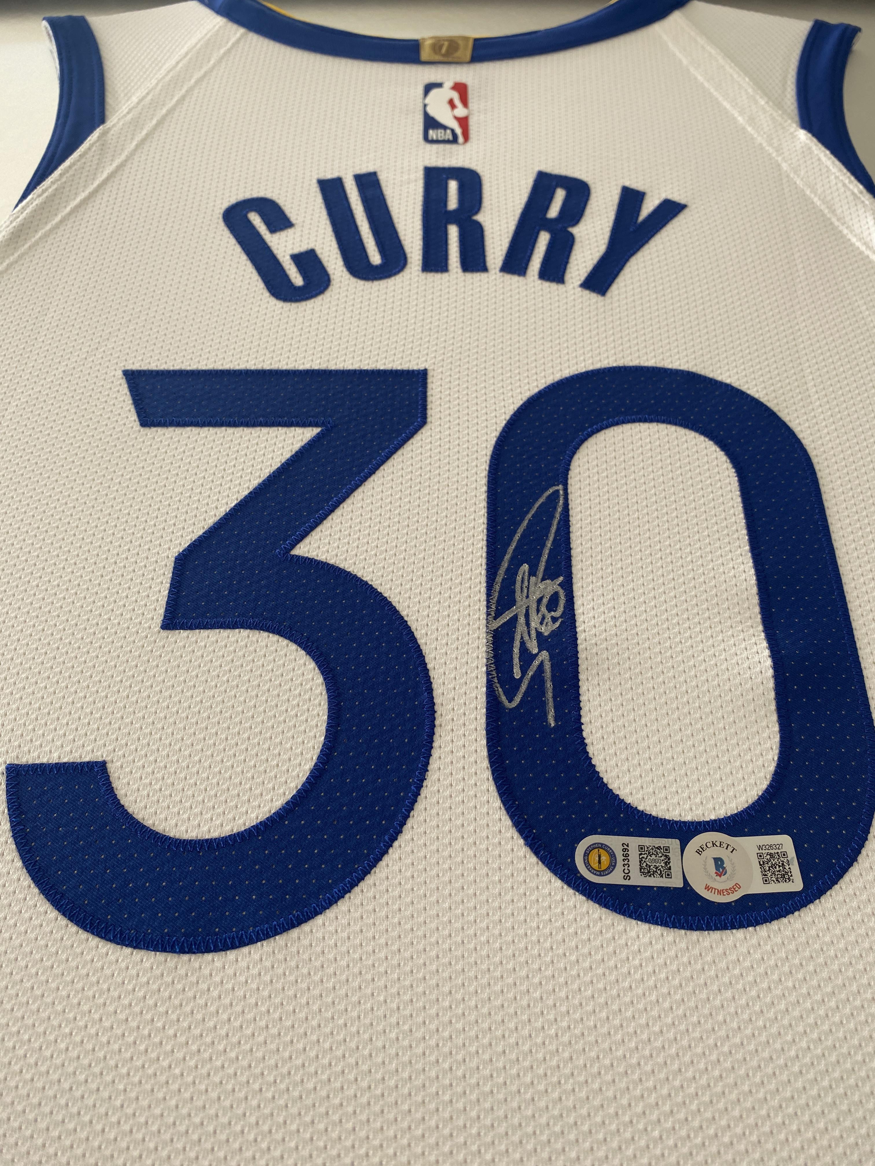 Stephen Curry Signed Warriors Custom Framed Nike Swingman Jersey Display with LED Lights (Beckett) at PristineAuction.com Stephen Curry Signed Warriors Custom Framed Nike Swingman Jersey Display with LED Lights (Beckett) at PristineAuction.com