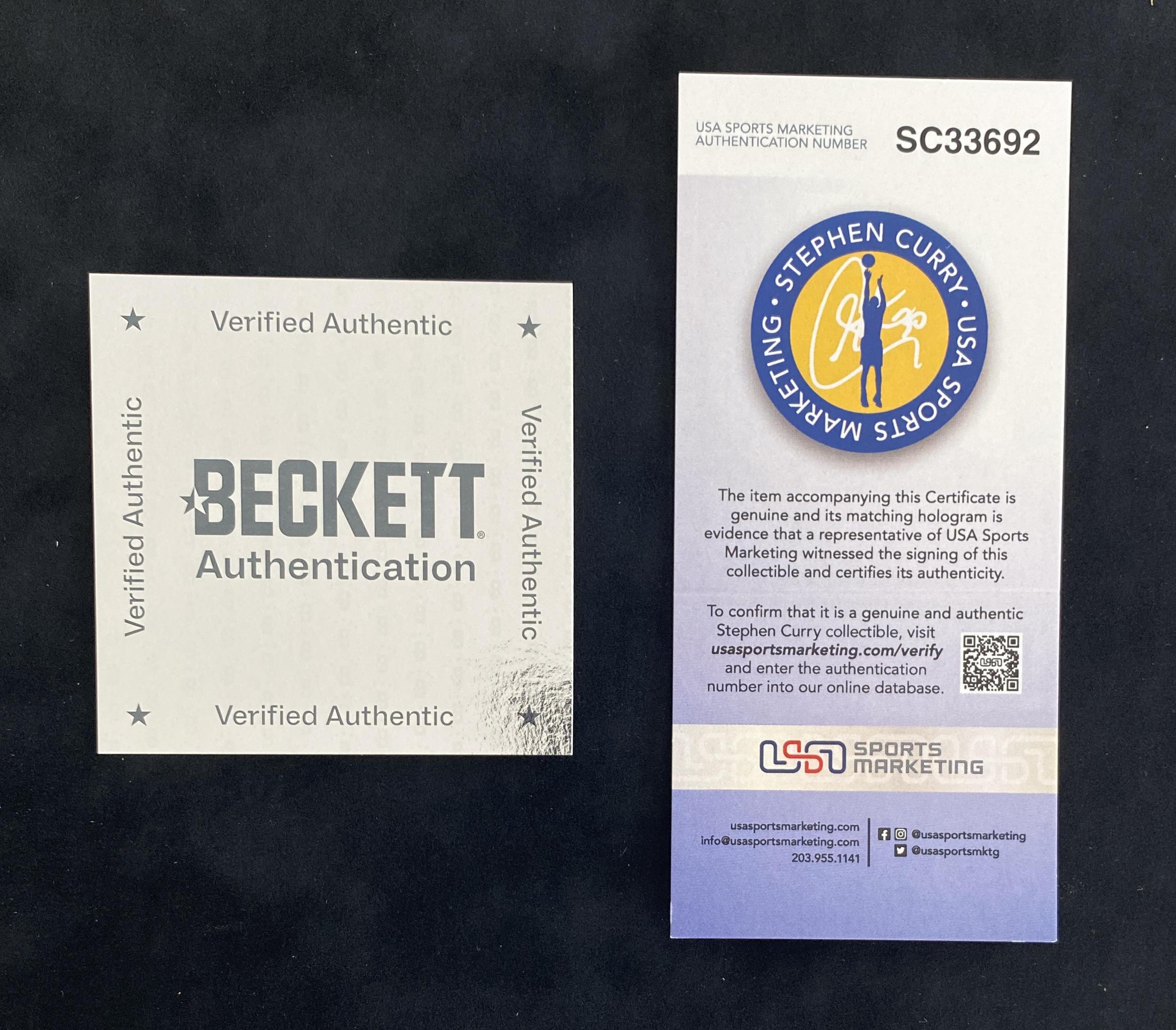 Stephen Curry Signed Warriors Custom Framed Nike Swingman Jersey Display with LED Lights (Beckett) at PristineAuction.com Stephen Curry Signed Warriors Custom Framed Nike Swingman Jersey Display with LED Lights (Beckett) at PristineAuction.com
