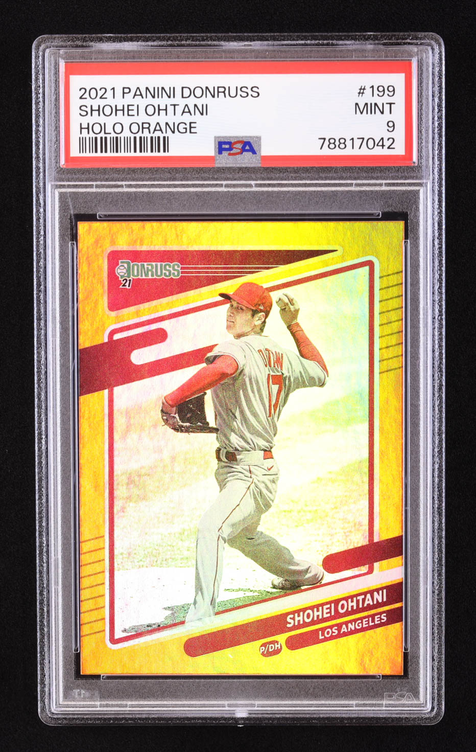 Shohei Ohtani 2021 Donruss Holo Orange #199 (PSA 9) at PristineAuction.com Shohei Ohtani 2021 Donruss Holo Orange #199 (PSA 9) at PristineAuction.com