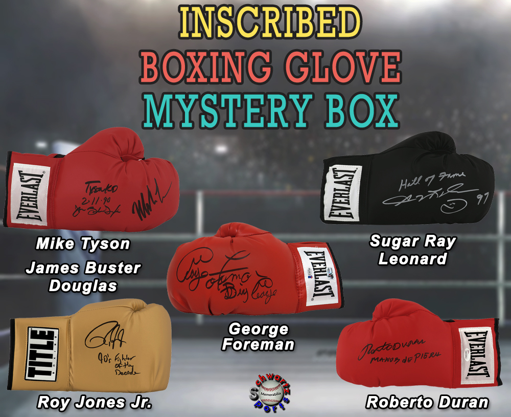 Boxing Glove Signed & INSCRIBED Mystery Box - Series 12 (Limited to 100) – Schwartz Sports at PristineAuction.com Boxing Glove Signed & INSCRIBED Mystery Box - Series 12 (Limited to 100) – Schwartz Sports at PristineAuction.com