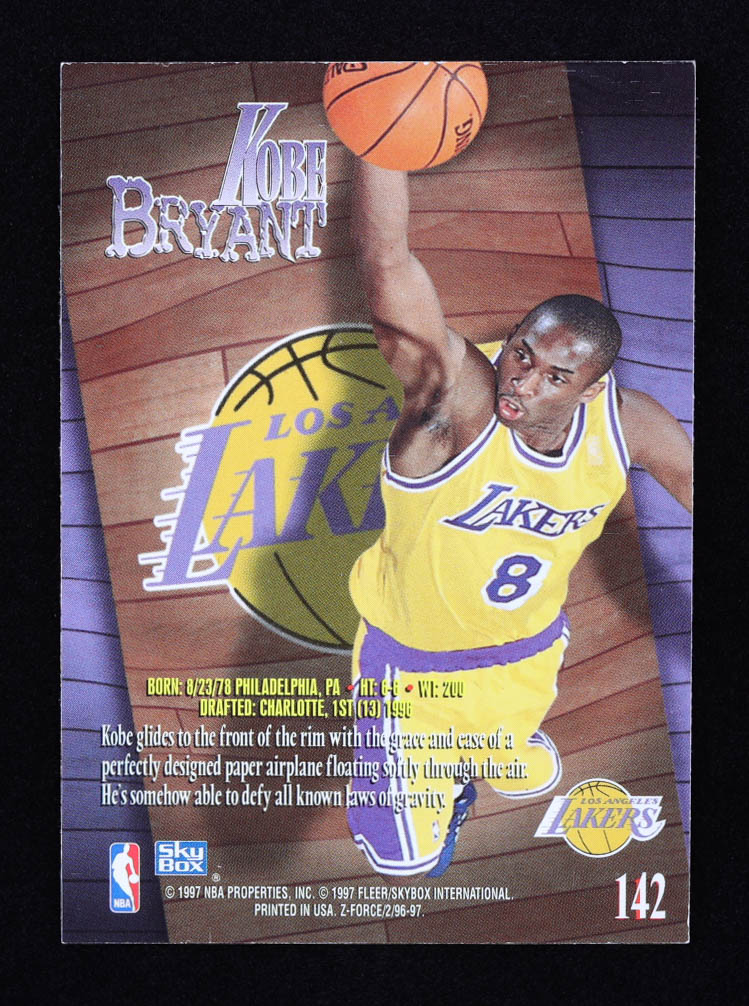 Kobe Bryant 1996-97 Z-Force #142 RC at PristineAuction.com Kobe Bryant 1996-97 Z-Force #142 RC at PristineAuction.com