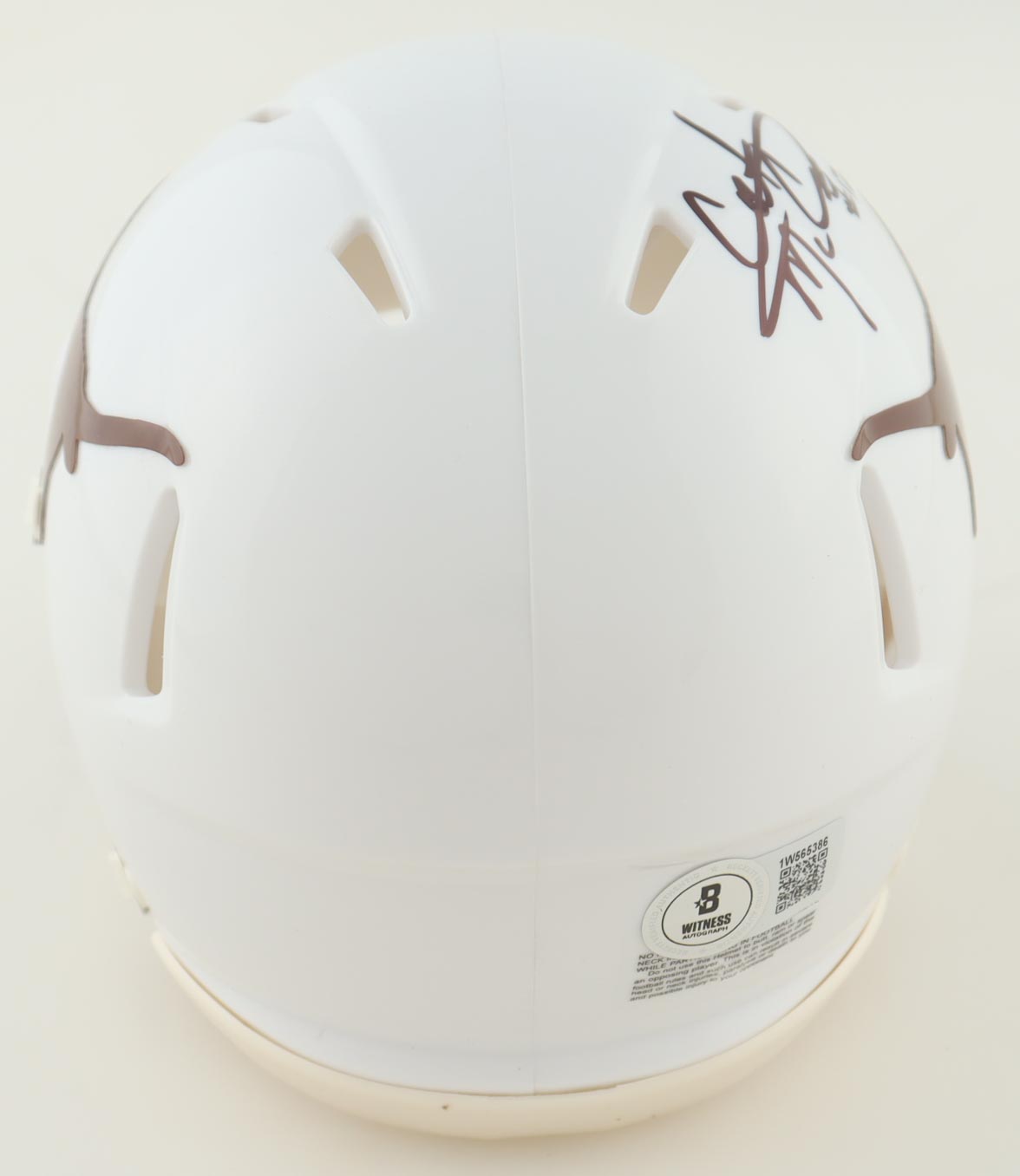 Colt McCoy & Jordan Shipley Signed Texas Longhorns Speed Mini Helmet (Beckett) at PristineAuction.com Colt McCoy & Jordan Shipley Signed Texas Longhorns Speed Mini Helmet (Beckett) at PristineAuction.com