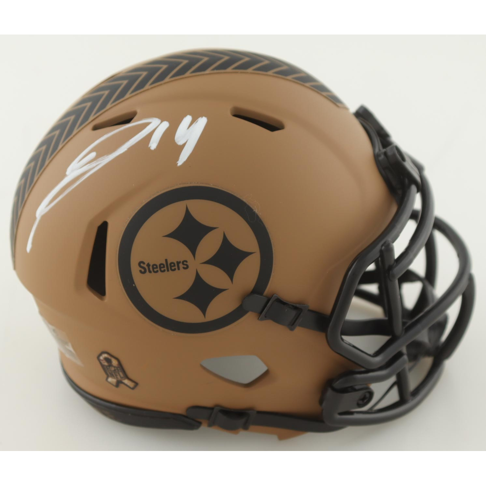 George Pickens Signed Steelers Salute to Service Speed Mini Helmet (JSA) at PristineAuction.com