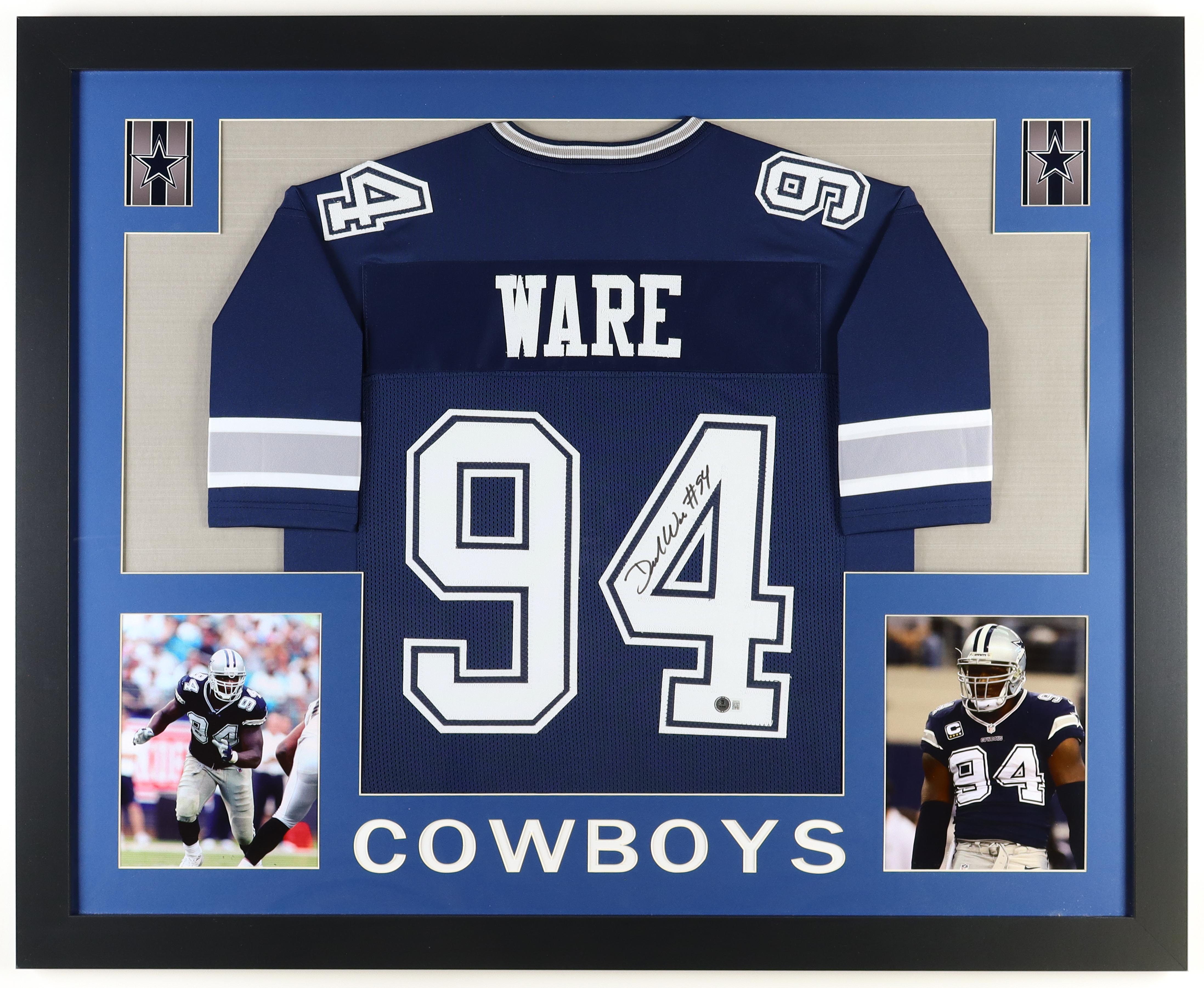 DeMarcus Ware Signed Custom Framed Jersey Display (Beckett) at PristineAuction.com DeMarcus Ware Signed Custom Framed Jersey Display (Beckett) at PristineAuction.com