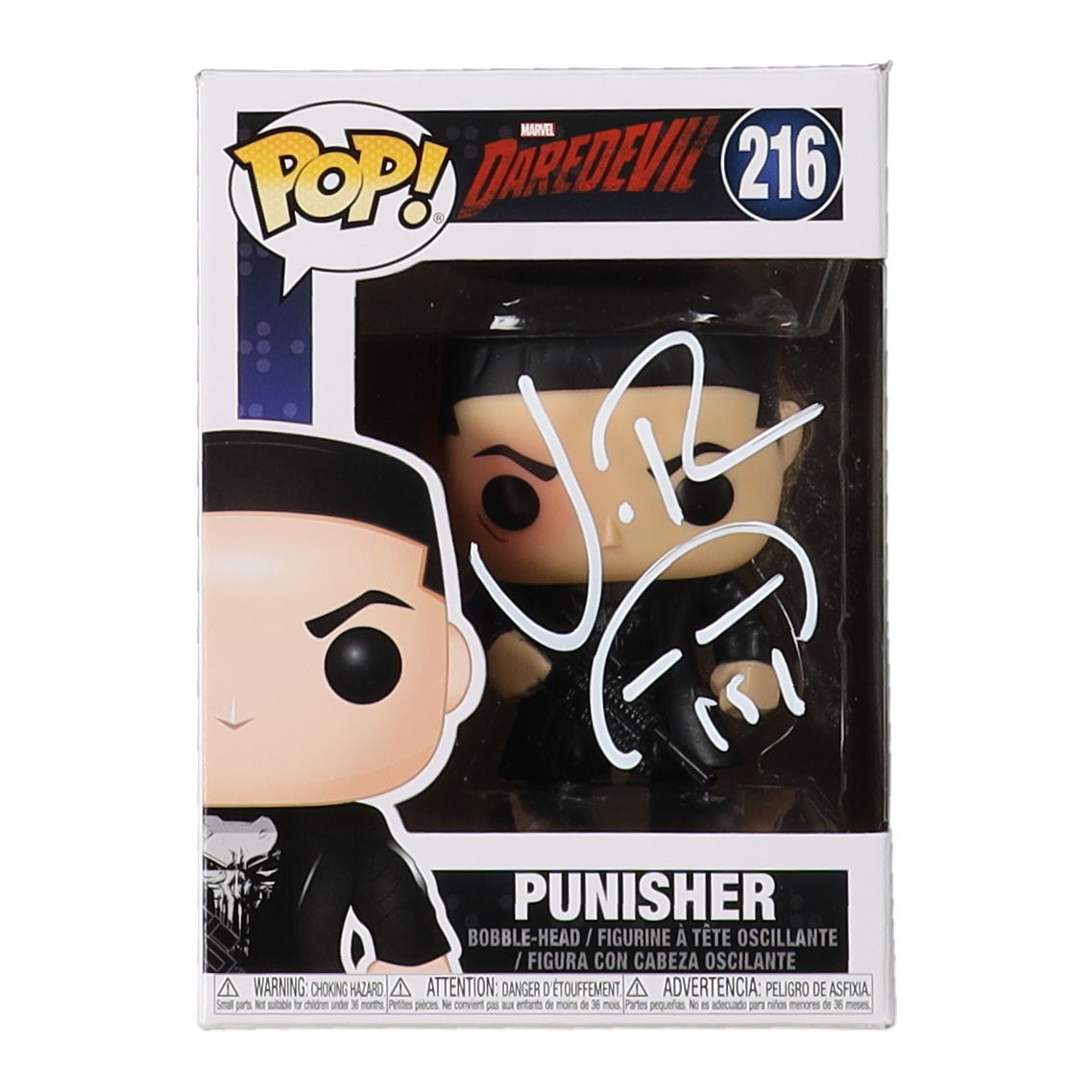 Jon Bernthal Signed "Daredevil" #216 Punisher Bobble-Head Funko Pop! Vinyl Figure With Sketch (Beckett) at PristineAuction.com Jon Bernthal Signed "Daredevil" #216 Punisher Bobble-Head Funko Pop! Vinyl Figure With Sketch (Beckett) at PristineAuction.com
