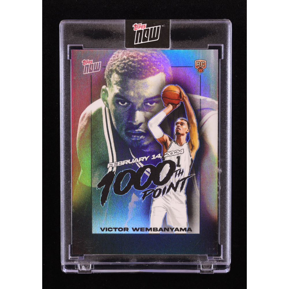 Carte Victor Wembanyama - Topps Finest 2023-24 RC Damier Classée PSA 9