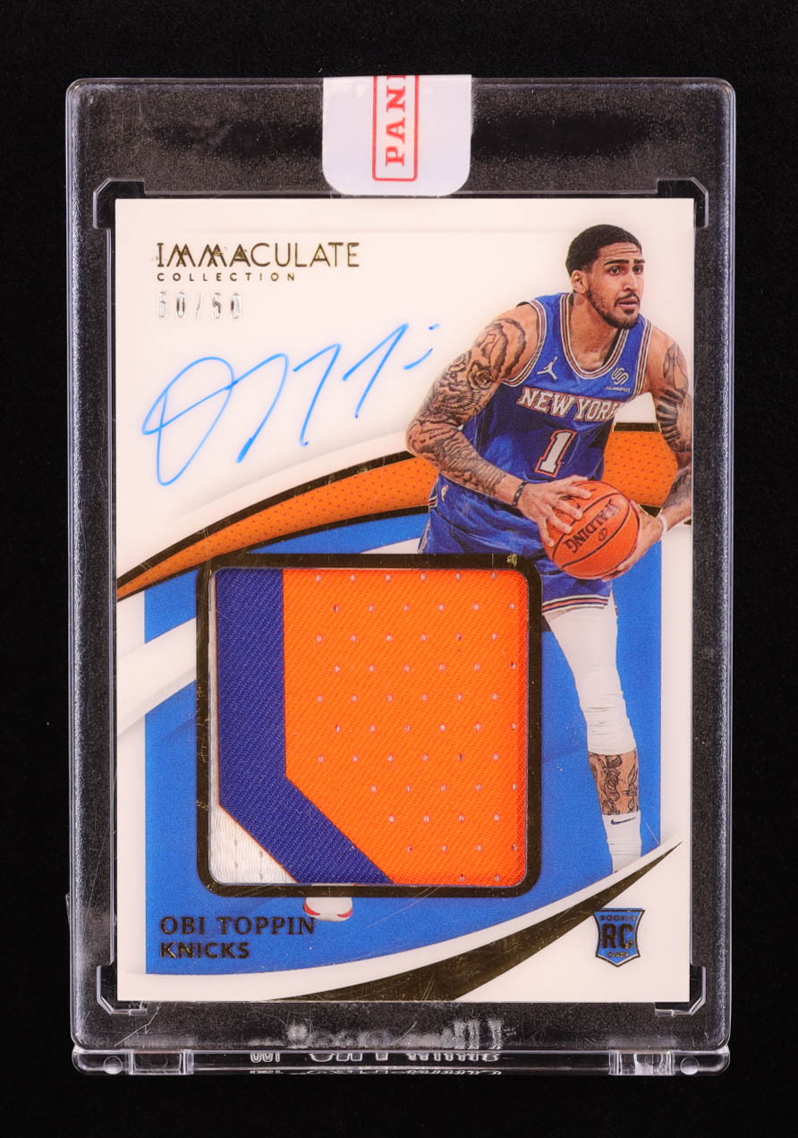 Obi Toppin 2020-21 Immaculate Collection Premium Patch Autographs #91 RC #50/50 at PristineAuction.com Obi Toppin 2020-21 Immaculate Collection Premium Patch Autographs #91 RC #50/50 at PristineAuction.com