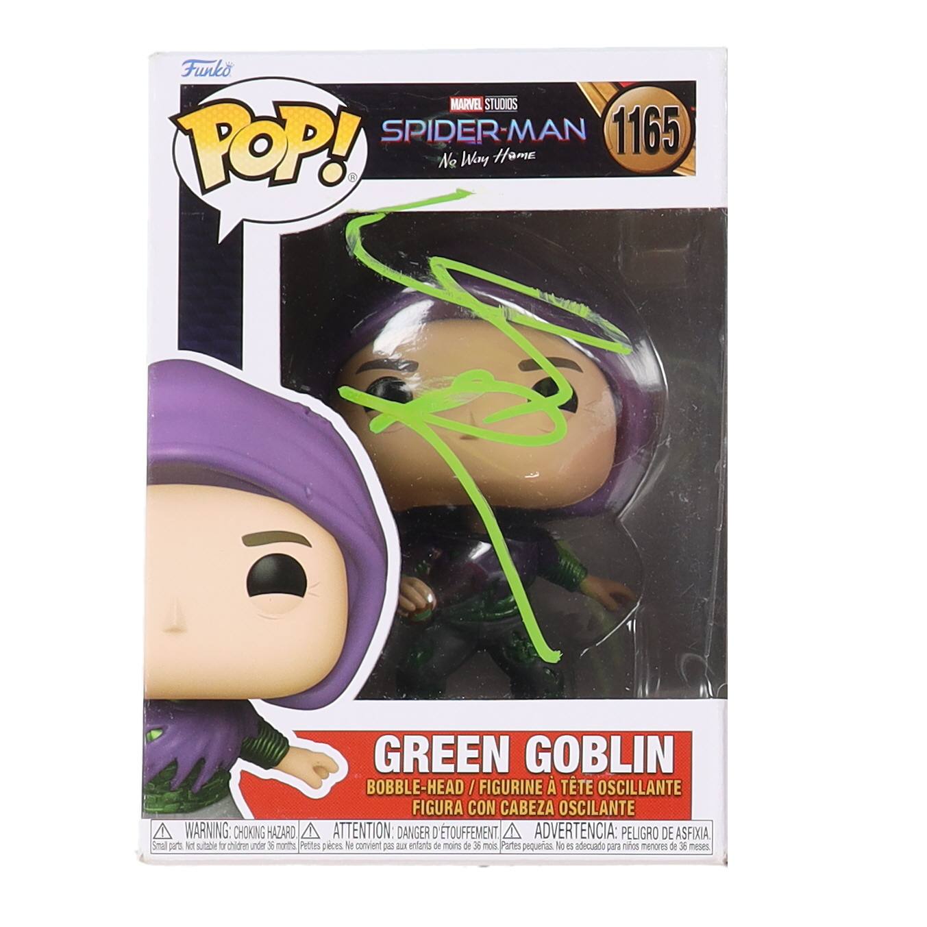 Willem Dafoe Signed "Spider-Man: No Way Home" #1165 Green Goblin Funko Pop! Vinyl Figure (Beckett & Fanatics) at PristineAuction.com Willem Dafoe Signed "Spider-Man: No Way Home" #1165 Green Goblin Funko Pop! Vinyl Figure (Beckett & Fanatics) at PristineAuction.com