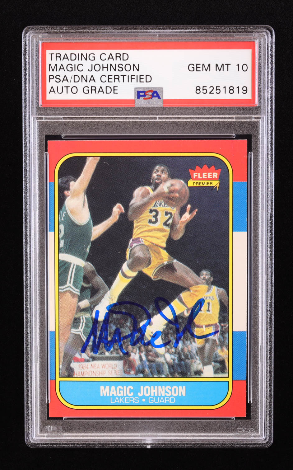 Magic Johnson Signed 1986-87 Fleer #53 (PSA | Auto 10) at PristineAuction.com Magic Johnson Signed 1986-87 Fleer #53 (PSA | Auto 10) at PristineAuction.com