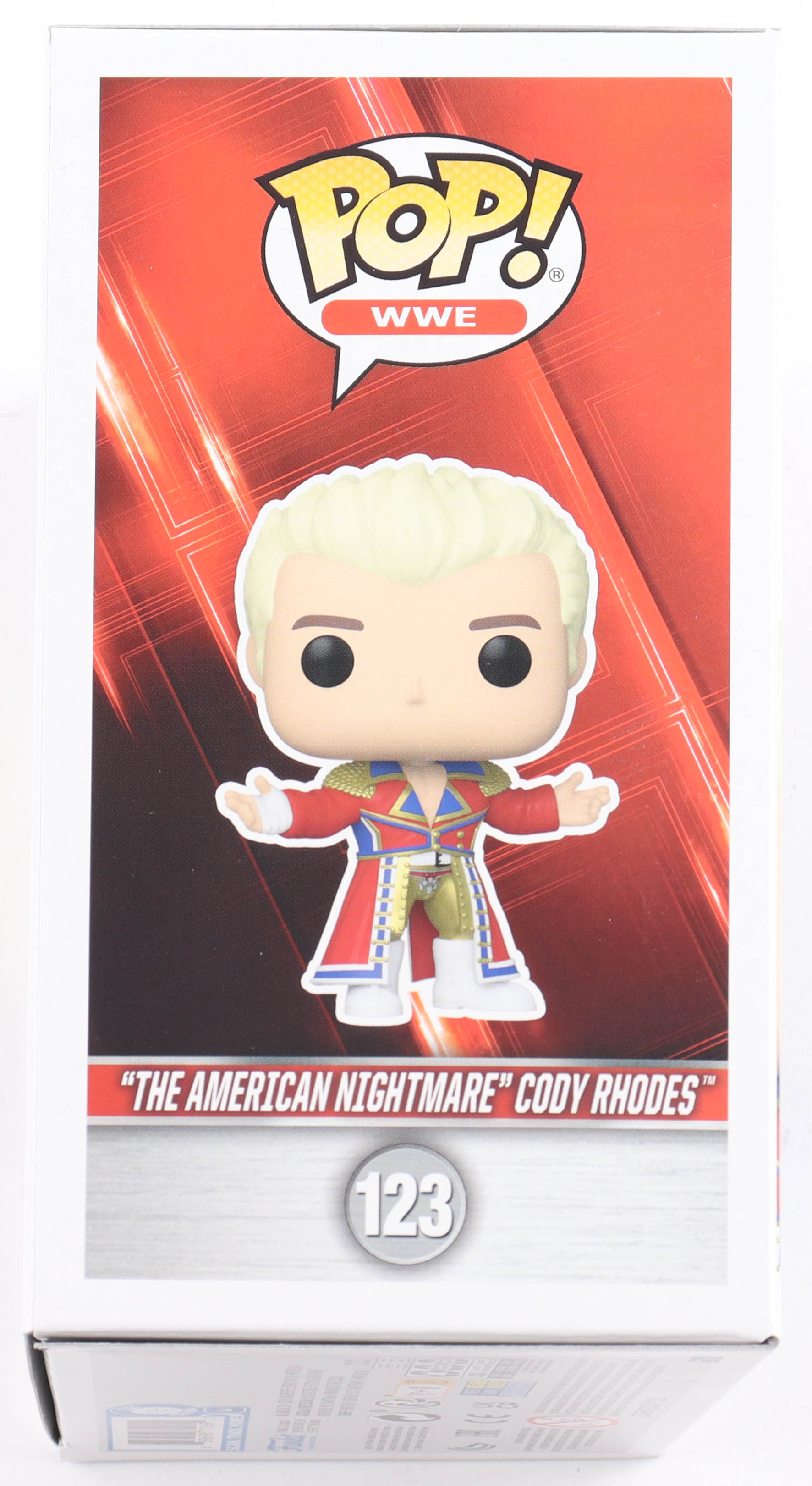 Cody Rhodes Signed WWE #123 "The American Nightmare" Cody Rhodes Funko Pop! Vinyl Figure (JSA) at PristineAuction.com Cody Rhodes Signed WWE #123 "The American Nightmare" Cody Rhodes Funko Pop! Vinyl Figure (JSA) at PristineAuction.com