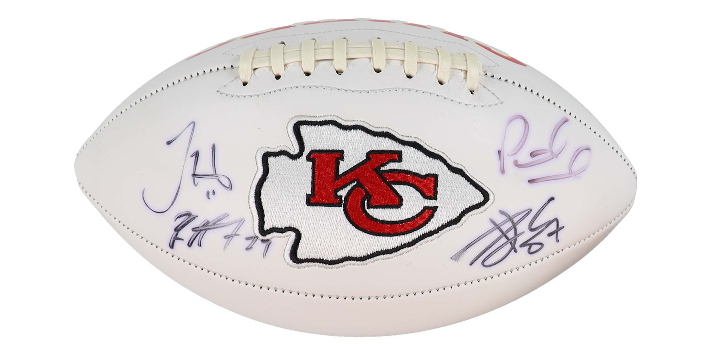 Patrick Mahomes, Tyreek Hill, Kareem Hunt & Travis Kelce Signed Chiefs Logo Football (Fanatics) at PristineAuction.com Patrick Mahomes, Tyreek Hill, Kareem Hunt & Travis Kelce Signed Chiefs Logo Football (Fanatics) at PristineAuction.com