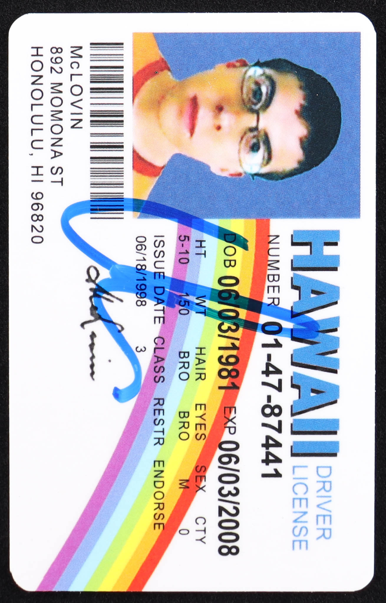 Christopher Mintz-Plasse Signed "Superbad" McLovin Drivers License (Beckett) at PristineAuction.com Christopher Mintz-Plasse Signed "Superbad" McLovin Drivers License (Beckett) at PristineAuction.com