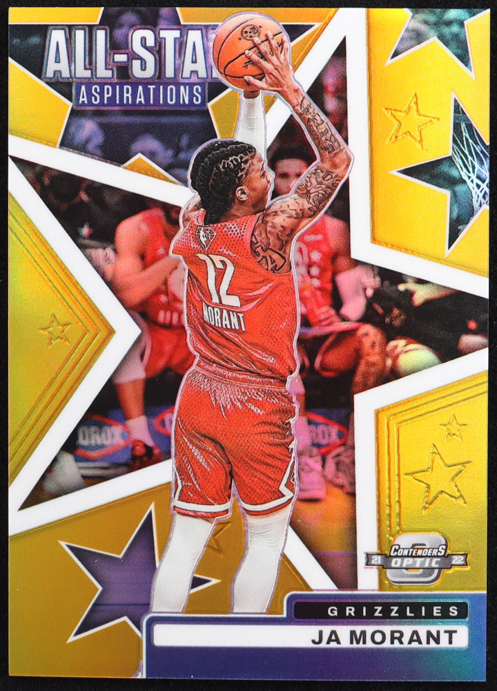 Ja Morant 2021-22 Panini Contenders Optic All Star Aspirations Gold #5 #09/10