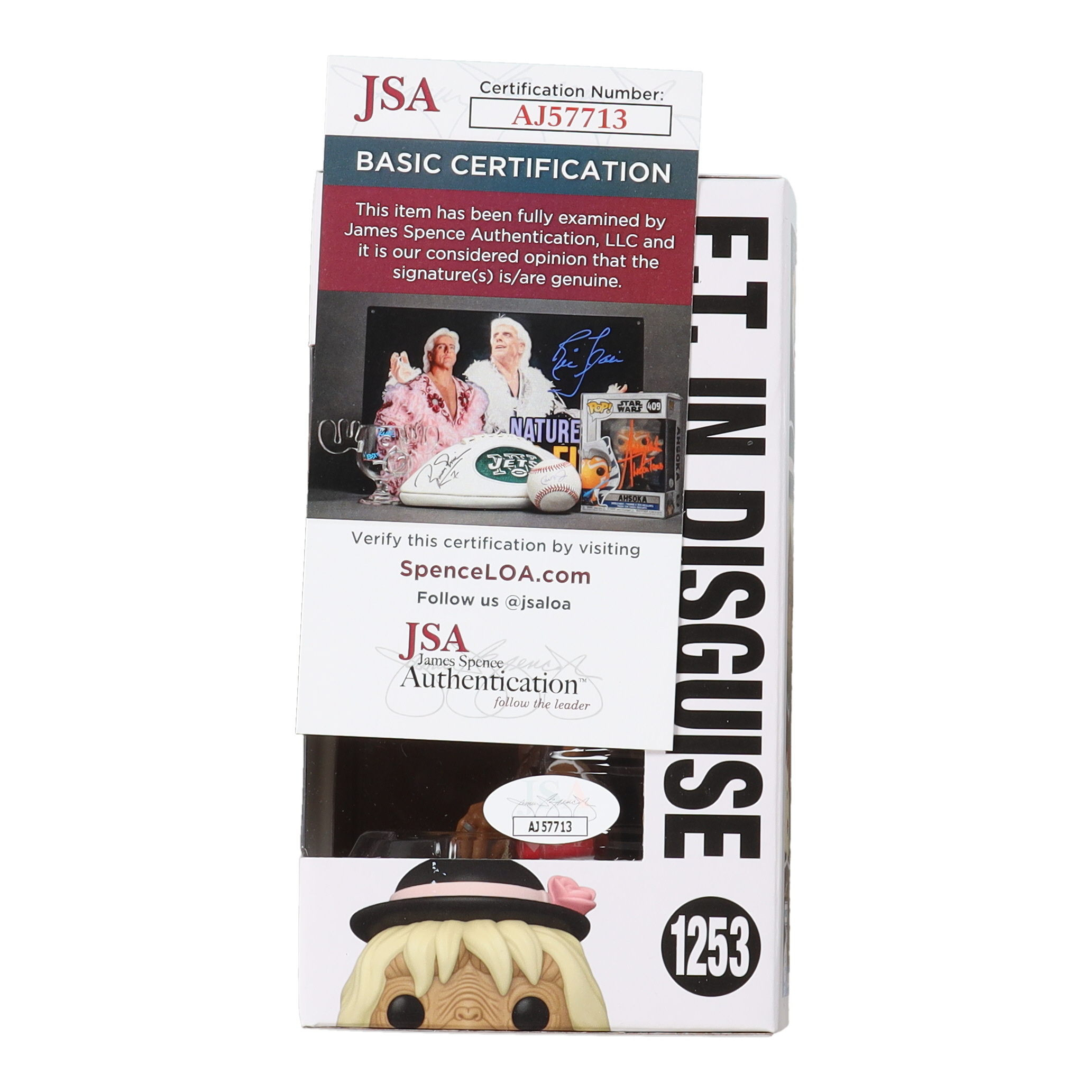 Matthew De Merritt Signed "E.T." #1253 E.T. In Disguise Funko Pop! Vinyl Figure Inscribed "ET" (JSA) at PristineAuction.com Matthew De Merritt Signed "E.T." #1253 E.T. In Disguise Funko Pop! Vinyl Figure Inscribed "ET" (JSA) at PristineAuction.com