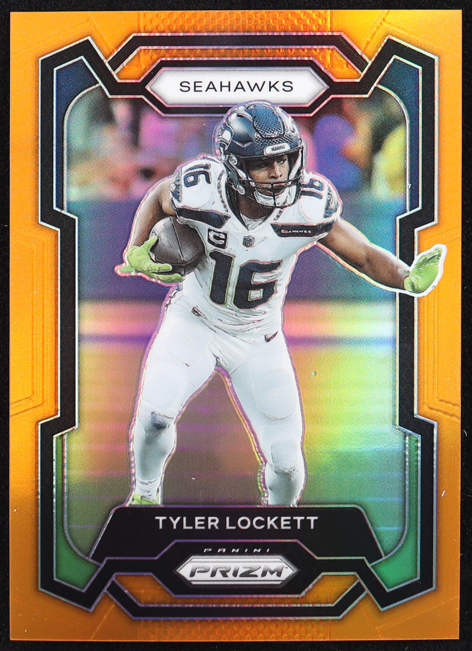 Tyler Lockett 2023 Panini Prizm Prizms Orange #264 #001/249 at PristineAuction.com Tyler Lockett 2023 Panini Prizm Prizms Orange #264 #001/249 at PristineAuction.com