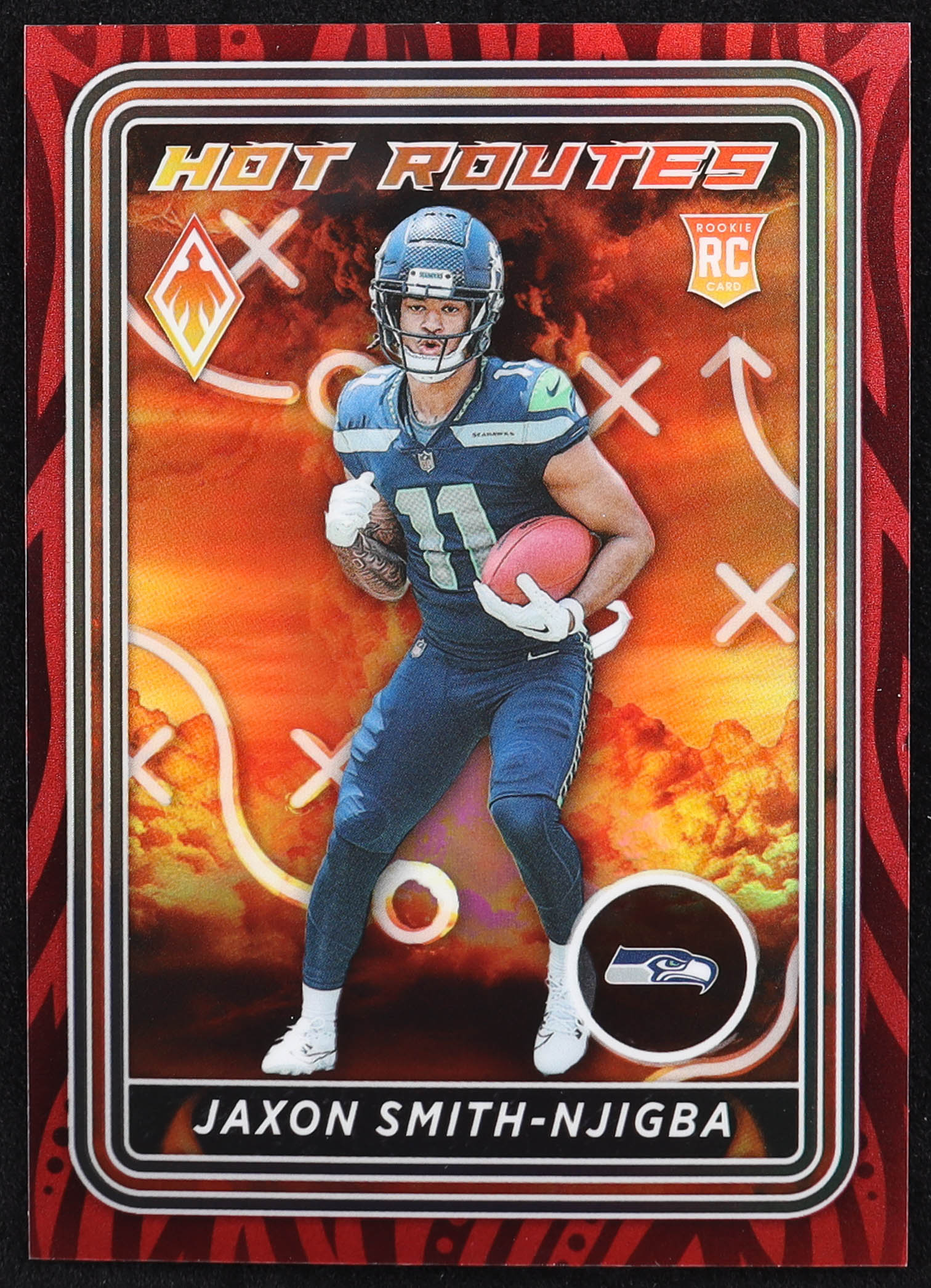 Jaxon Smith-Njigba 2023 Panini Phoenix Hot Routes Red #2 RC #127/199 at PristineAuction.com Jaxon Smith-Njigba 2023 Panini Phoenix Hot Routes Red #2 RC #127/199 at PristineAuction.com