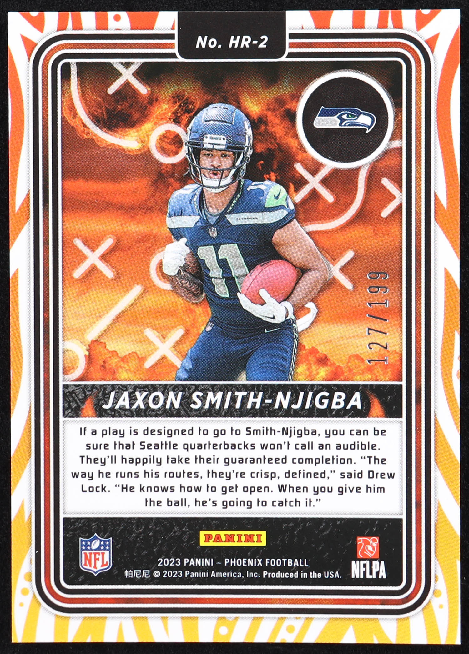 Jaxon Smith-Njigba 2023 Panini Phoenix Hot Routes Red #2 RC #127/199 at PristineAuction.com Jaxon Smith-Njigba 2023 Panini Phoenix Hot Routes Red #2 RC #127/199 at PristineAuction.com