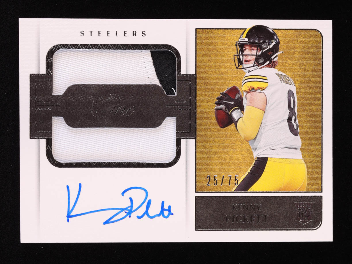 Kenny Pickett 2022 Panini One #37 Jersey Autograph RC #25/75 at PristineAuction.com Kenny Pickett 2022 Panini One #37 Jersey Autograph RC #25/75 at PristineAuction.com