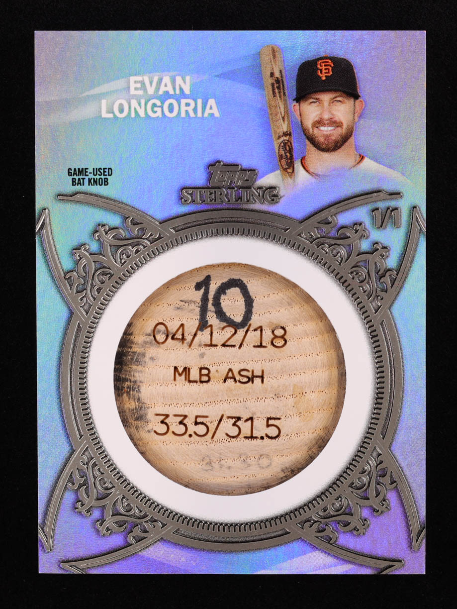 Evan Longoria 2021 Topps Sterling Bat Knobs #BKEL #1/1 | Pristine
