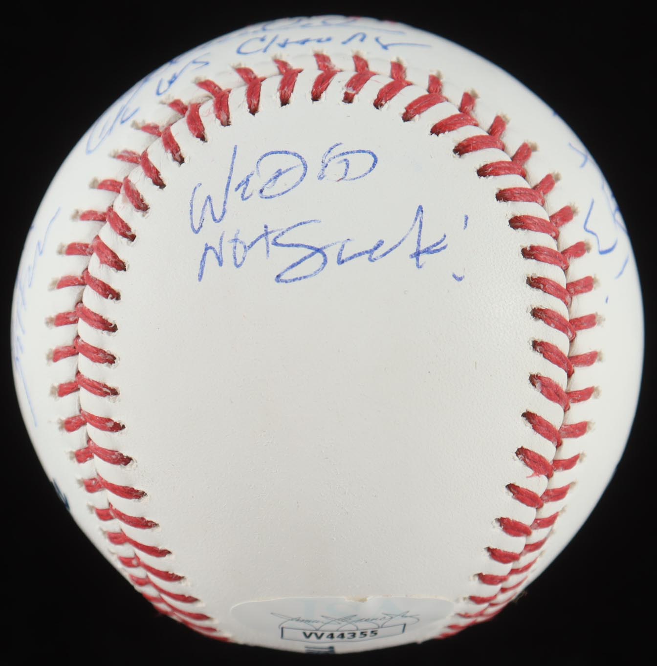 Joe Maddon Signed OML Logo Baseball With Multiple Inscriptions (JSA) at PristineAuction.com Joe Maddon Signed OML Logo Baseball With Multiple Inscriptions (JSA) at PristineAuction.com