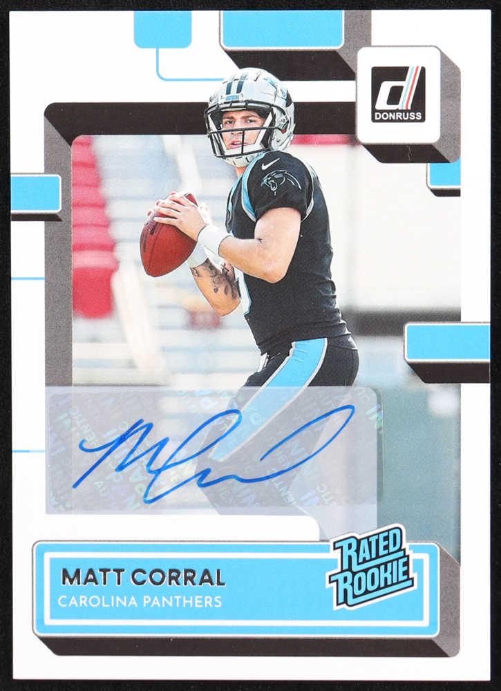 Matt Corral 2022 Donruss Rated Rookies Autographs #302 RC