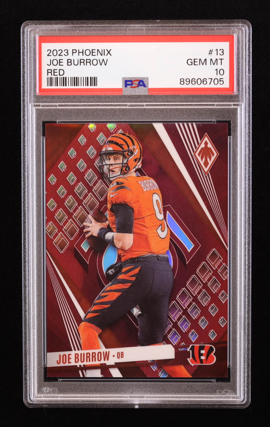 Joe Burrow 2023 Panini Phoenix Red #13 #054/199 (PSA 10) at PristineAuction.com Joe Burrow 2023 Panini Phoenix Red #13 #054/199 (PSA 10) at PristineAuction.com