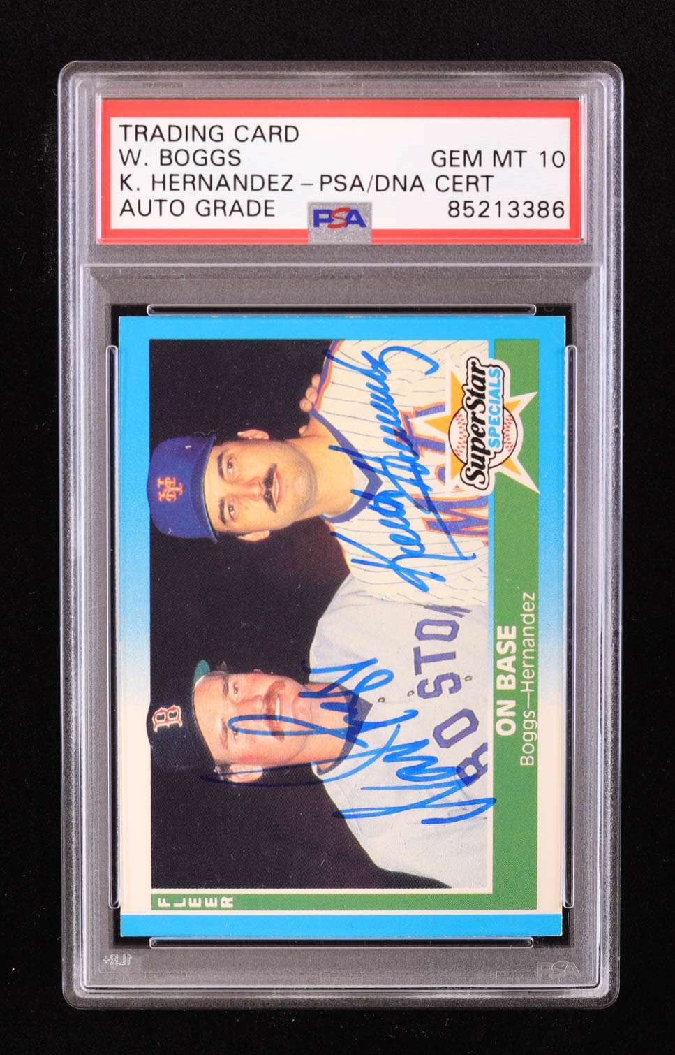 Wade Boggs & Keith Hernandez Signed 1987 Fleer #637 (PSA | Autograph Grade PSA 10) at PristineAuction.com Wade Boggs & Keith Hernandez Signed 1987 Fleer #637 (PSA | Autograph Grade PSA 10) at PristineAuction.com