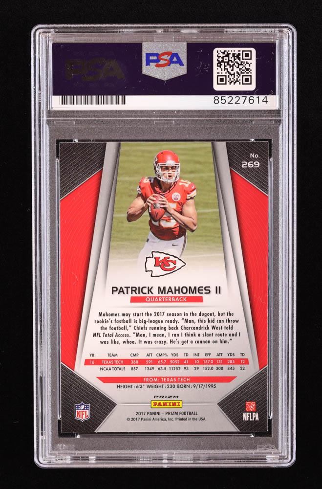 Patrick Mahomes II Signed 2017 Panini Prizm #269 RC (PSA | Autograph Graded 10) at PristineAuction.com Patrick Mahomes II Signed 2017 Panini Prizm #269 RC (PSA | Autograph Graded 10) at PristineAuction.com
