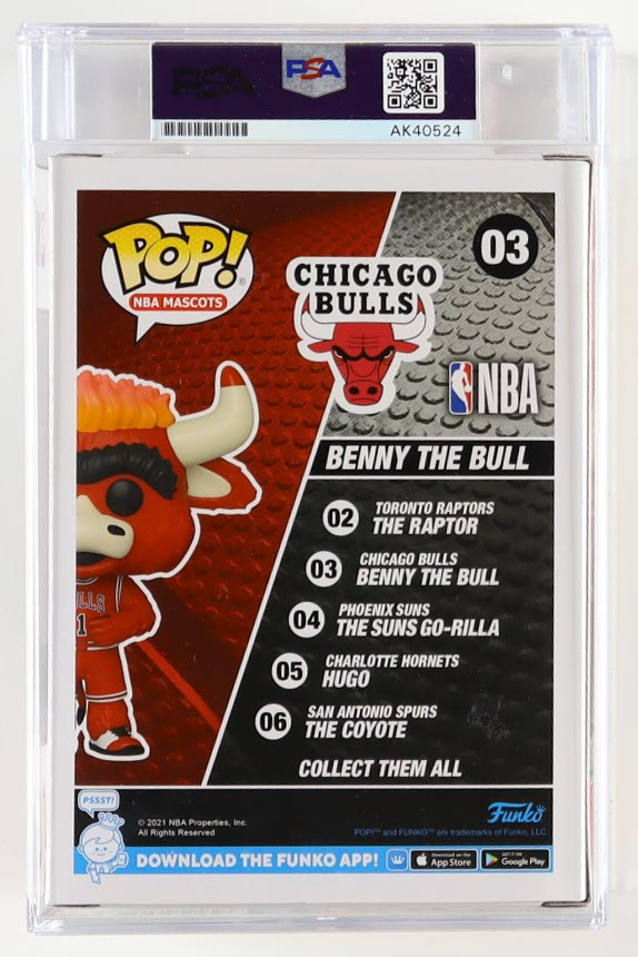 Scottie Pippen Signed Cut with Chicago Bulls #03 "Benny The Bull" Funko Pop! Vinyl Figure (PSA) at PristineAuction.com Scottie Pippen Signed Cut with Chicago Bulls #03 "Benny The Bull" Funko Pop! Vinyl Figure (PSA) at PristineAuction.com