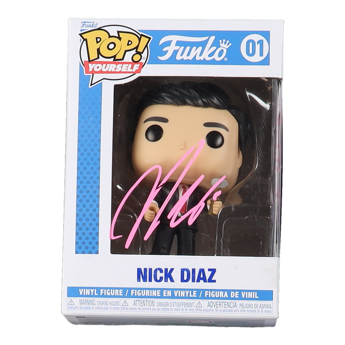 Nick Diaz Signed "Funko" #01 Nick Diaz Funko Pop! Vinyl Figure Inscribed "Don't Be Scared Homie" & "209" (JSA) at PristineAuction.com Nick Diaz Signed "Funko" #01 Nick Diaz Funko Pop! Vinyl Figure Inscribed "Don't Be Scared Homie" & "209" (JSA) at PristineAuction.com