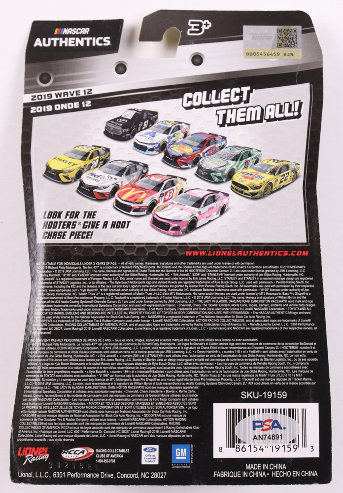 Joey Logano Signed 2019 NASCAR #22 Penzoil - 1:64 Diecast Car (PSA) at PristineAuction.com Joey Logano Signed 2019 NASCAR #22 Penzoil - 1:64 Diecast Car (PSA) at PristineAuction.com