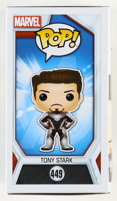 Robert Downey Jr. Signed "Marvel" #449 Tony Stark Bobble-Head Funko Pop! Vinyl Figure (ACOA) at PristineAuction.com Robert Downey Jr. Signed "Marvel" #449 Tony Stark Bobble-Head Funko Pop! Vinyl Figure (ACOA) at PristineAuction.com