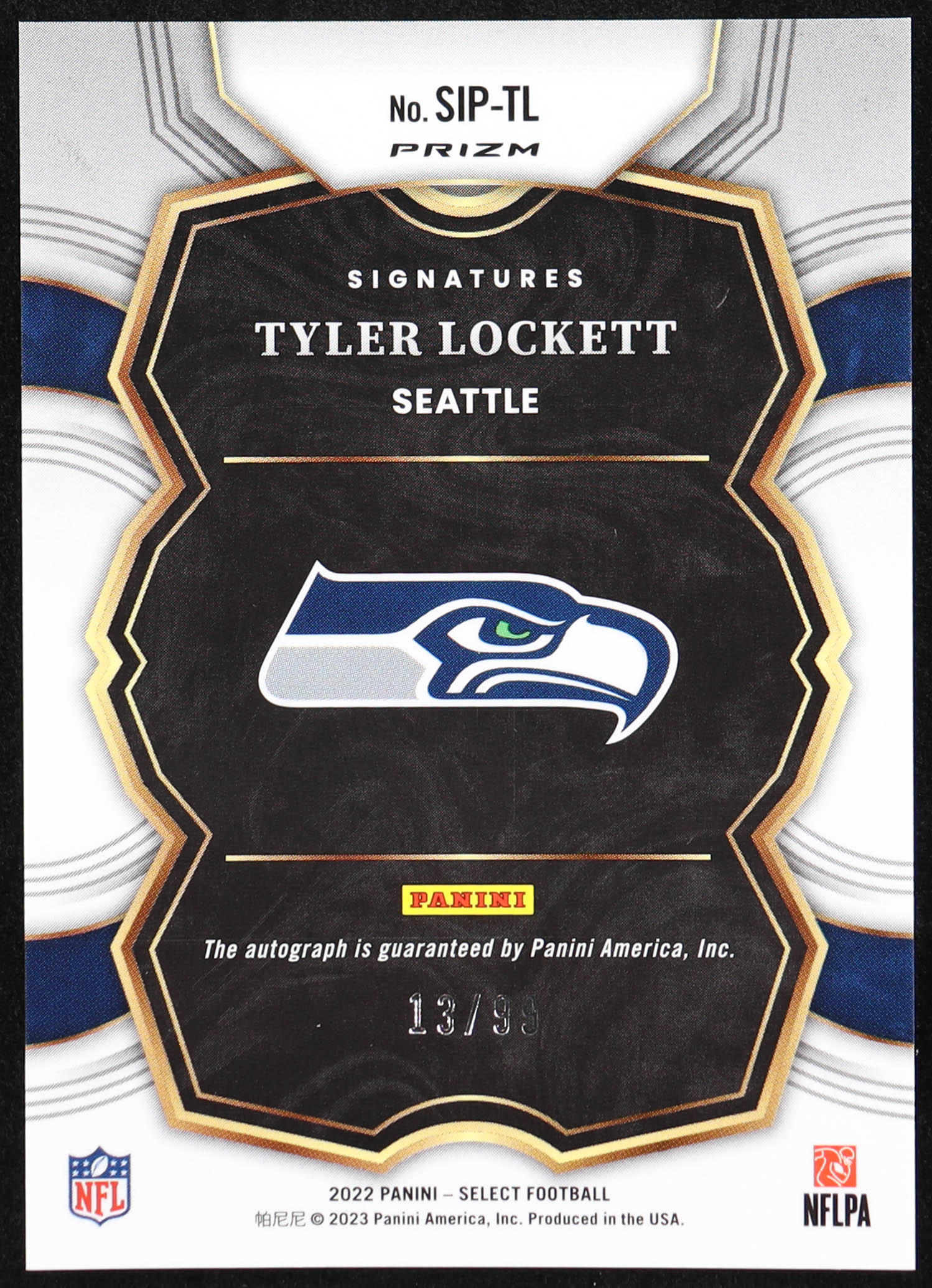 Tyler Lockett 2022 Select Signatures Prizm #40 #13/99 at PristineAuction.com Tyler Lockett 2022 Select Signatures Prizm #40 #13/99 at PristineAuction.com